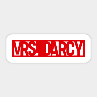 Call me Mrs Darcy Pride and Prejudice Fan Sticker